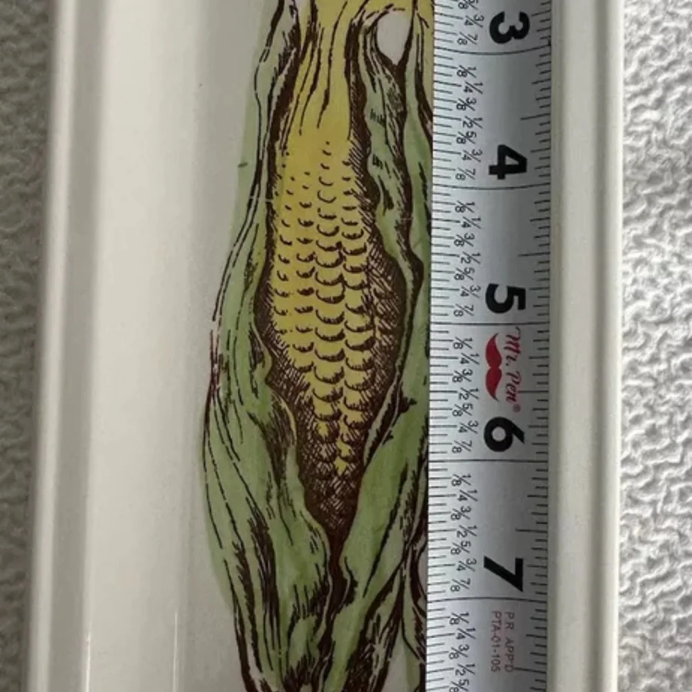 Original JSC Design corn cob holders set of 2 glass dishes. Stamped on the back